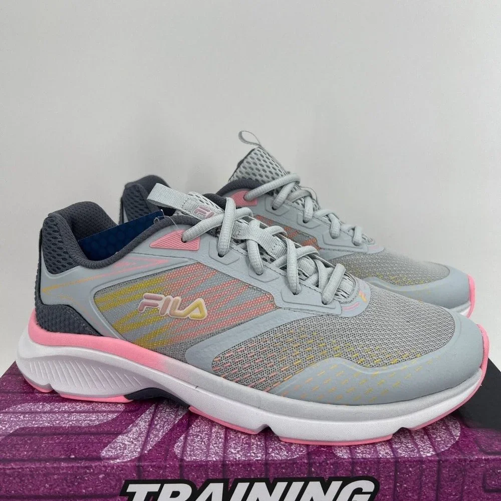 FILA Women's Memory Trexler 3 Running Shoes sz 10 Gray/Pink/Blue 5RM01888-414